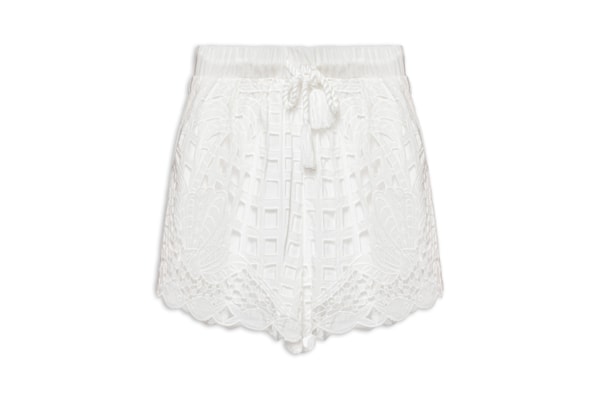 Short Artesanal Listra Tropical - Branco