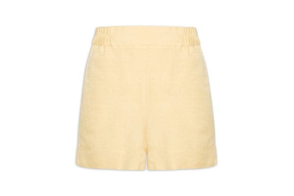 Short Basic Amarelo Com Cós De Elastico - Amarelo