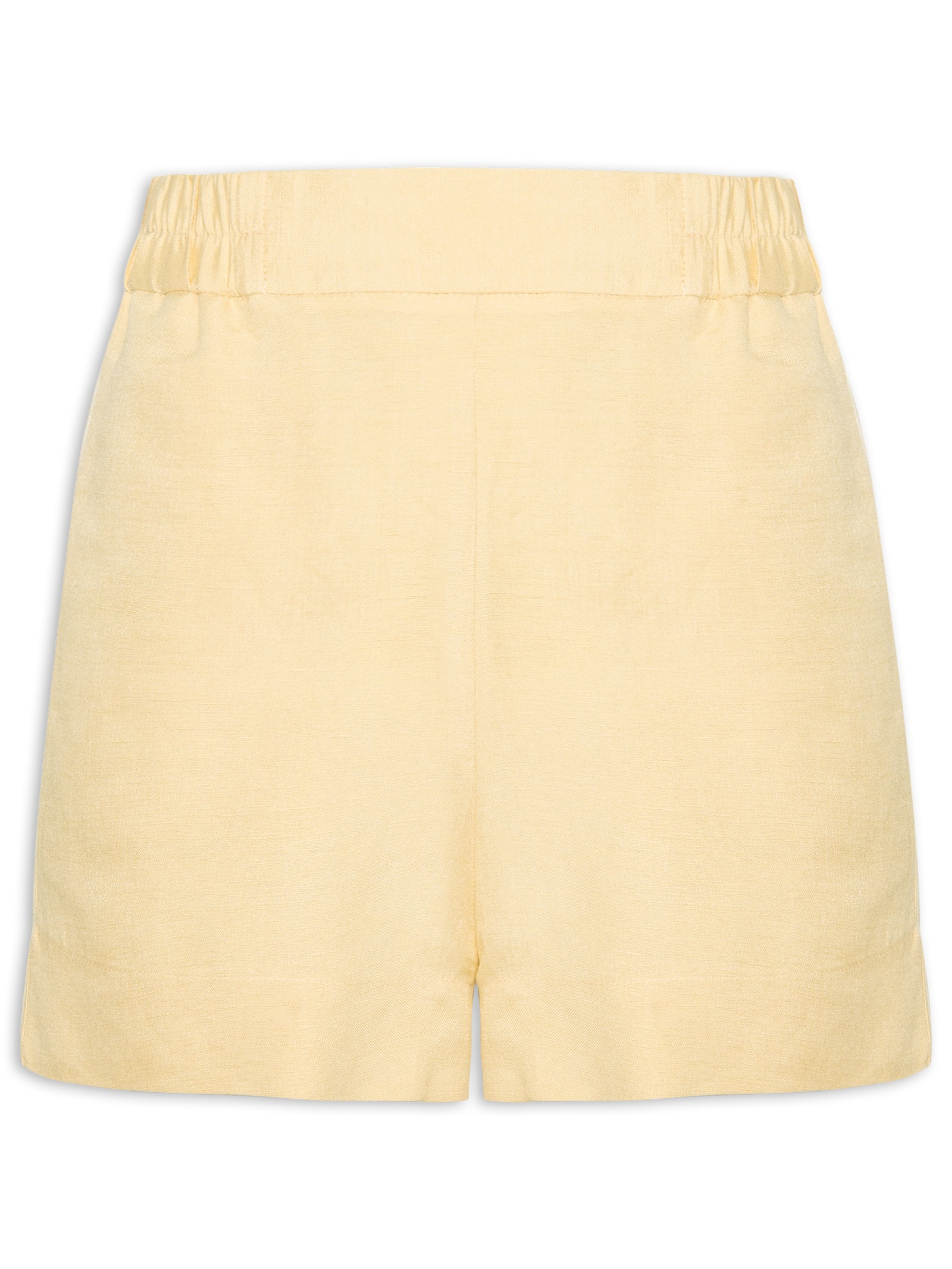 Short Basic Amarelo Com Cós De Elastico Amarelo Animale