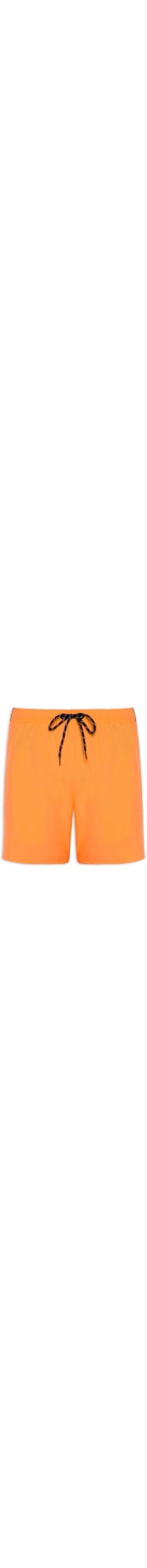 Short Beachwear Liso Elástico Ap - Laranja