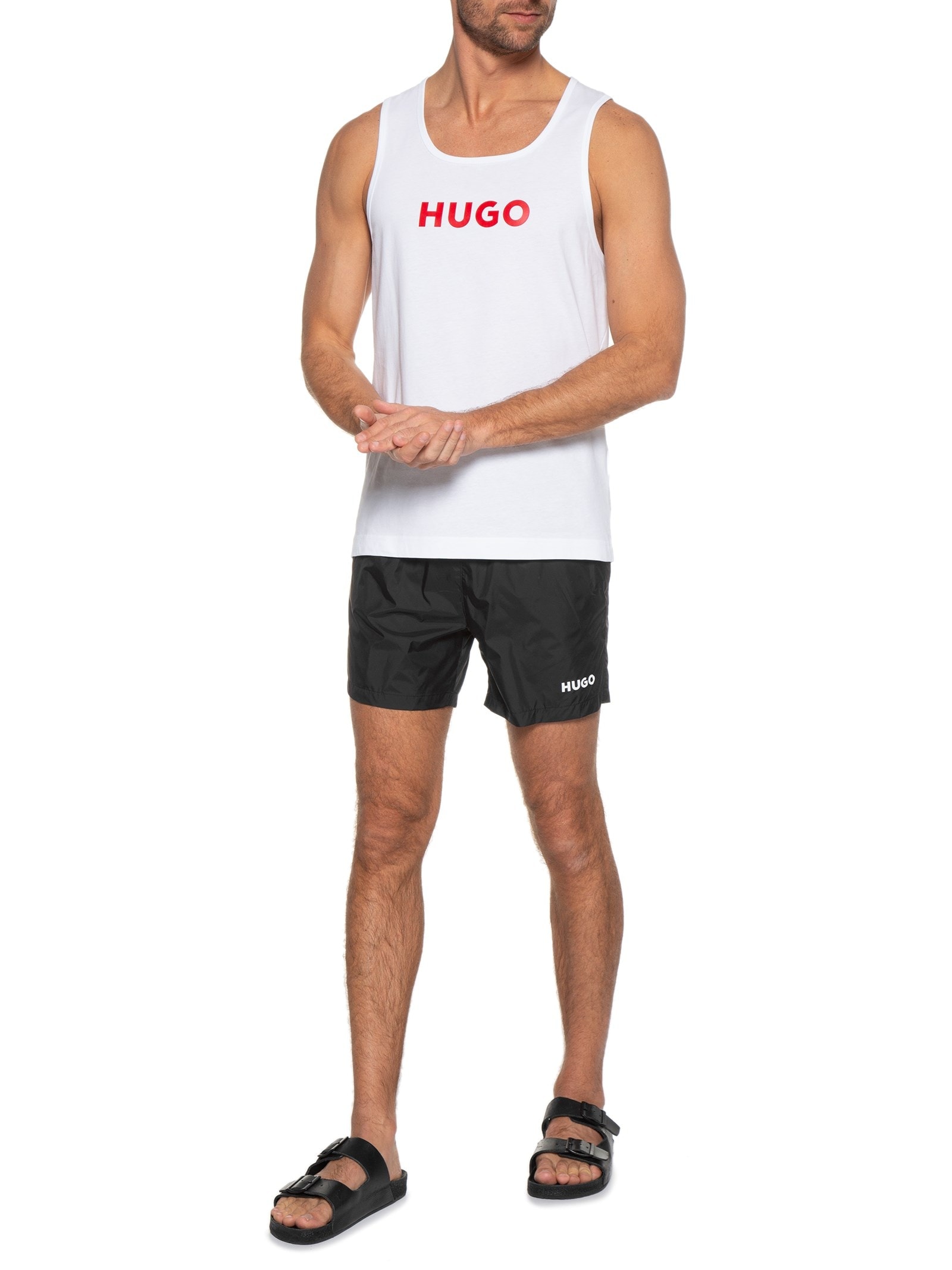 Short Beachwear Masculina Haiti Preto Hugo