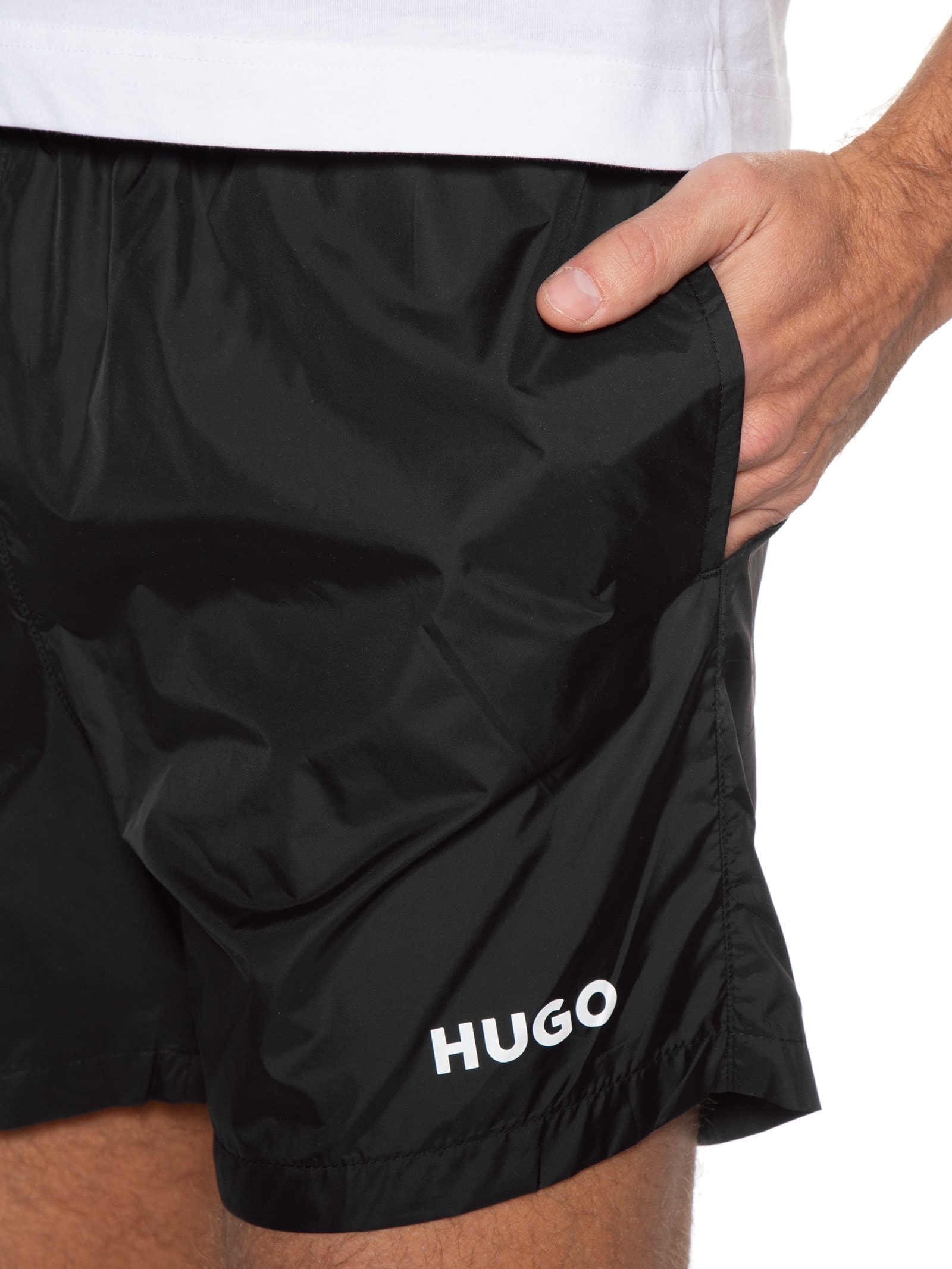 Short Beachwear Masculina Haiti Preto Hugo