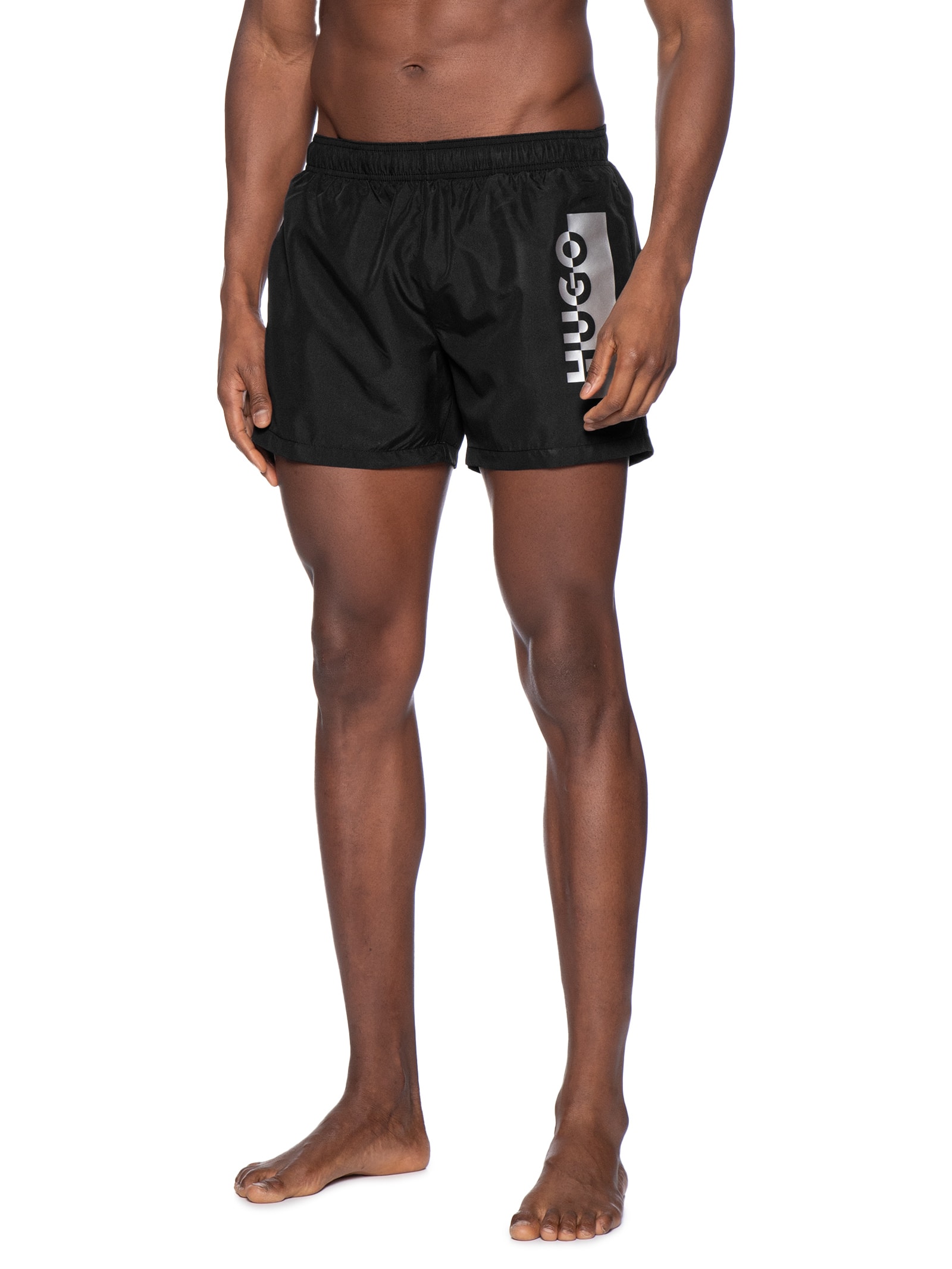 Short Beachwear Masculino Abas Preto Hugo