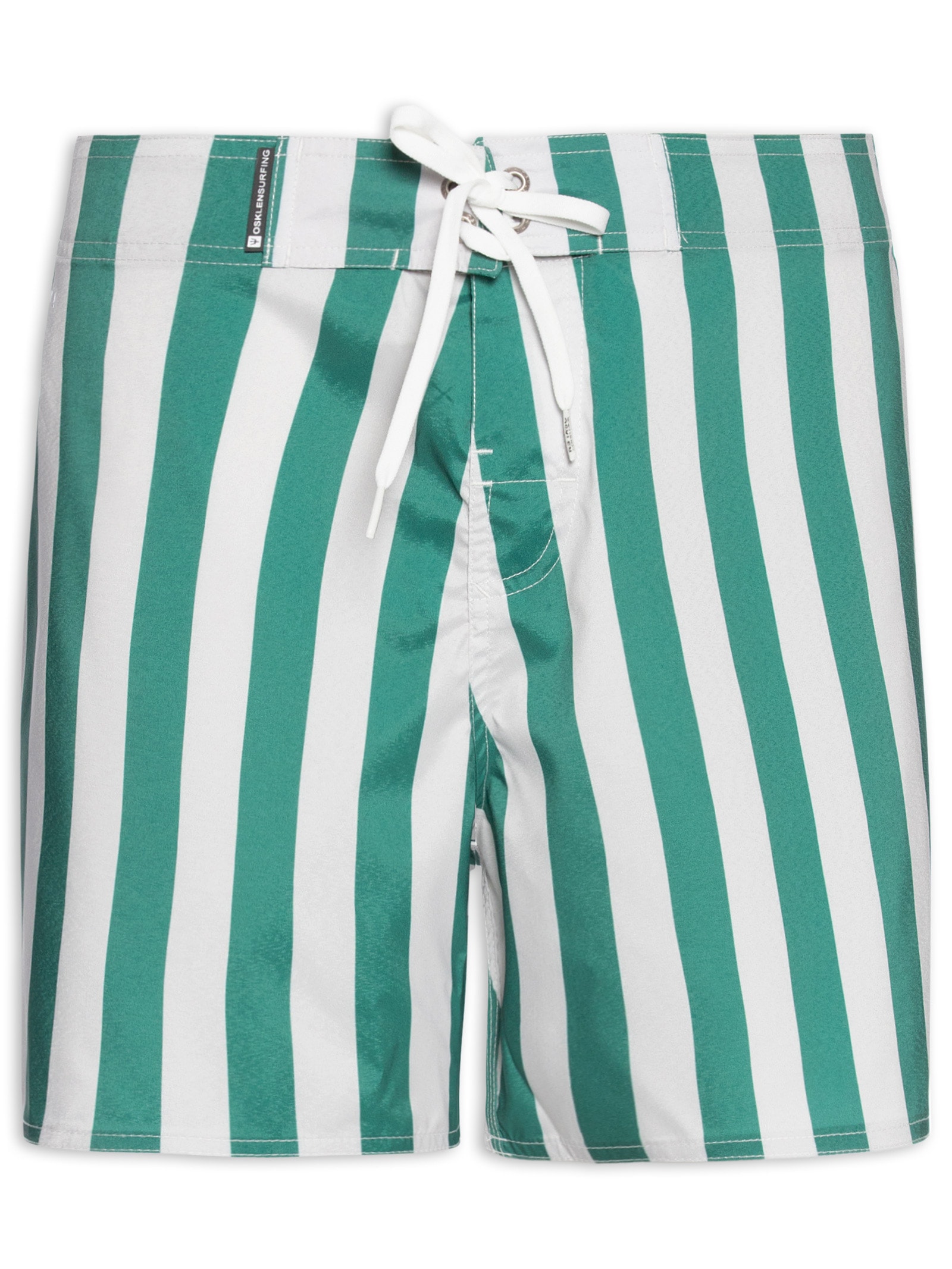 Short Beachwear Masculino Aquaone Flex Caiçara Stripe Verde Osklen