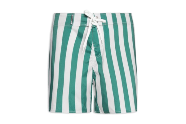 Short Beachwear Masculino Aquaone Flex Caiçara Stripe - Verde