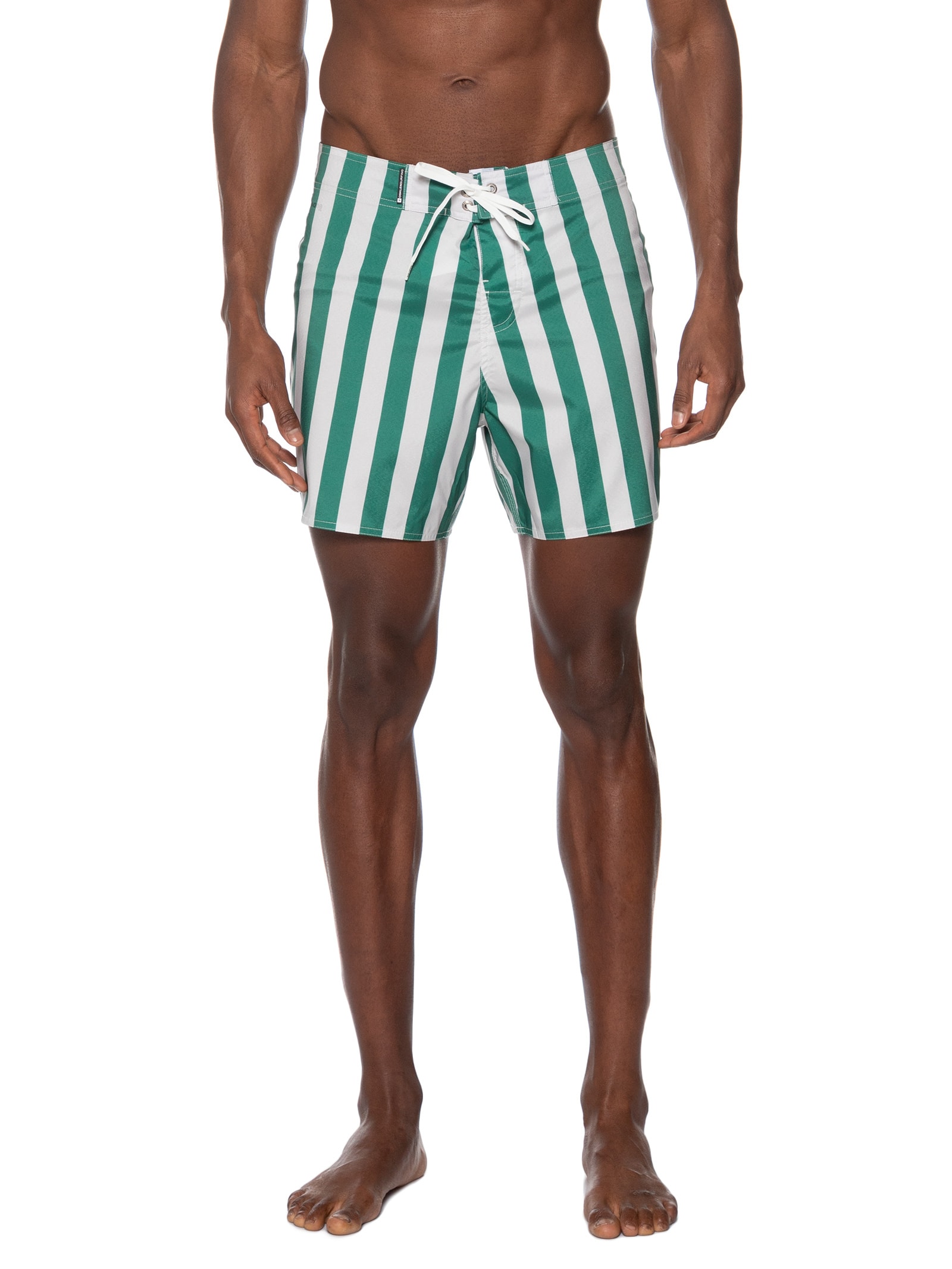 Short Beachwear Masculino Aquaone Flex Caiçara Stripe Verde Osklen