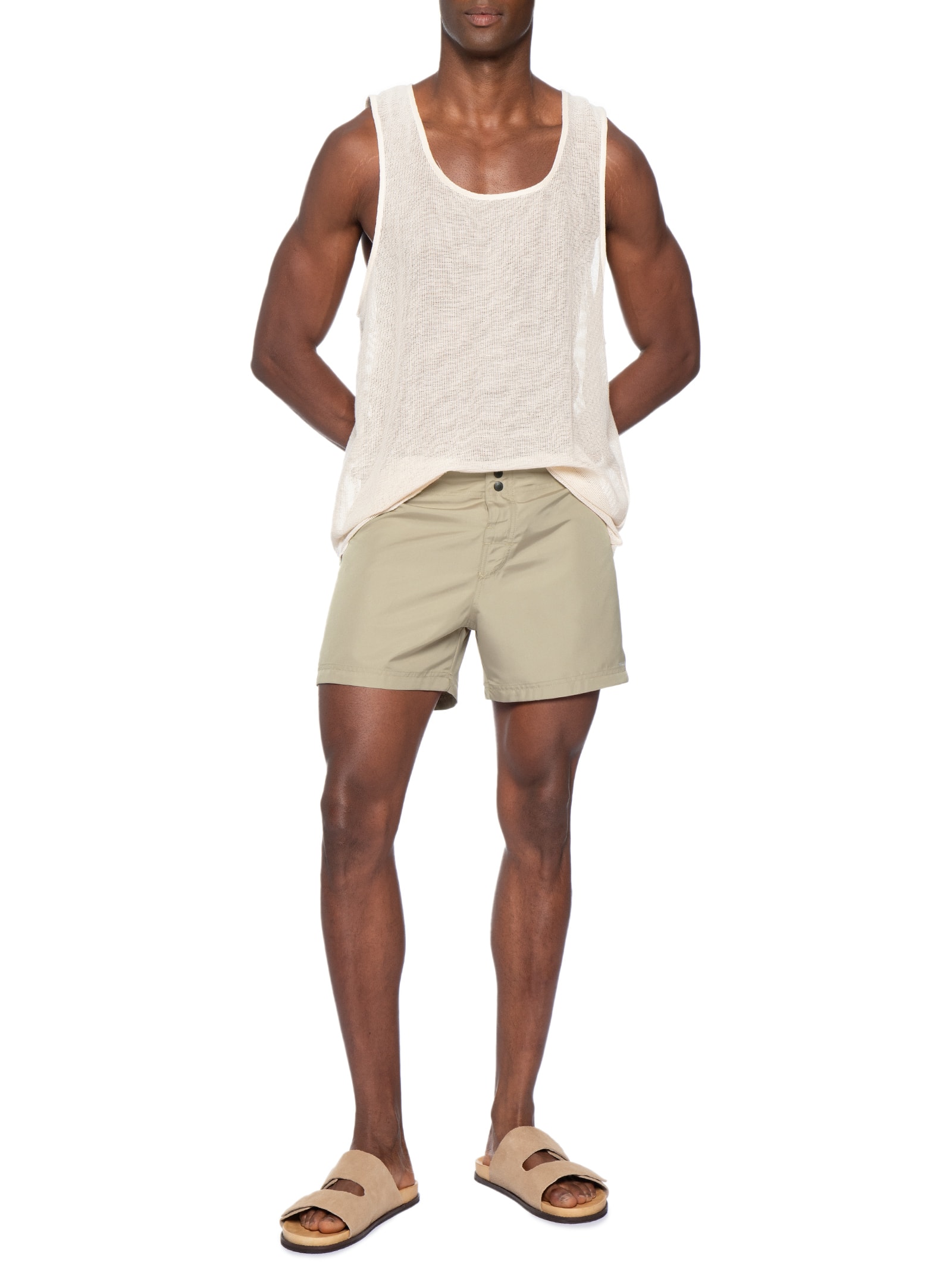 Short Beachwear Masculino Aquaone New Britt – Bege Osklen