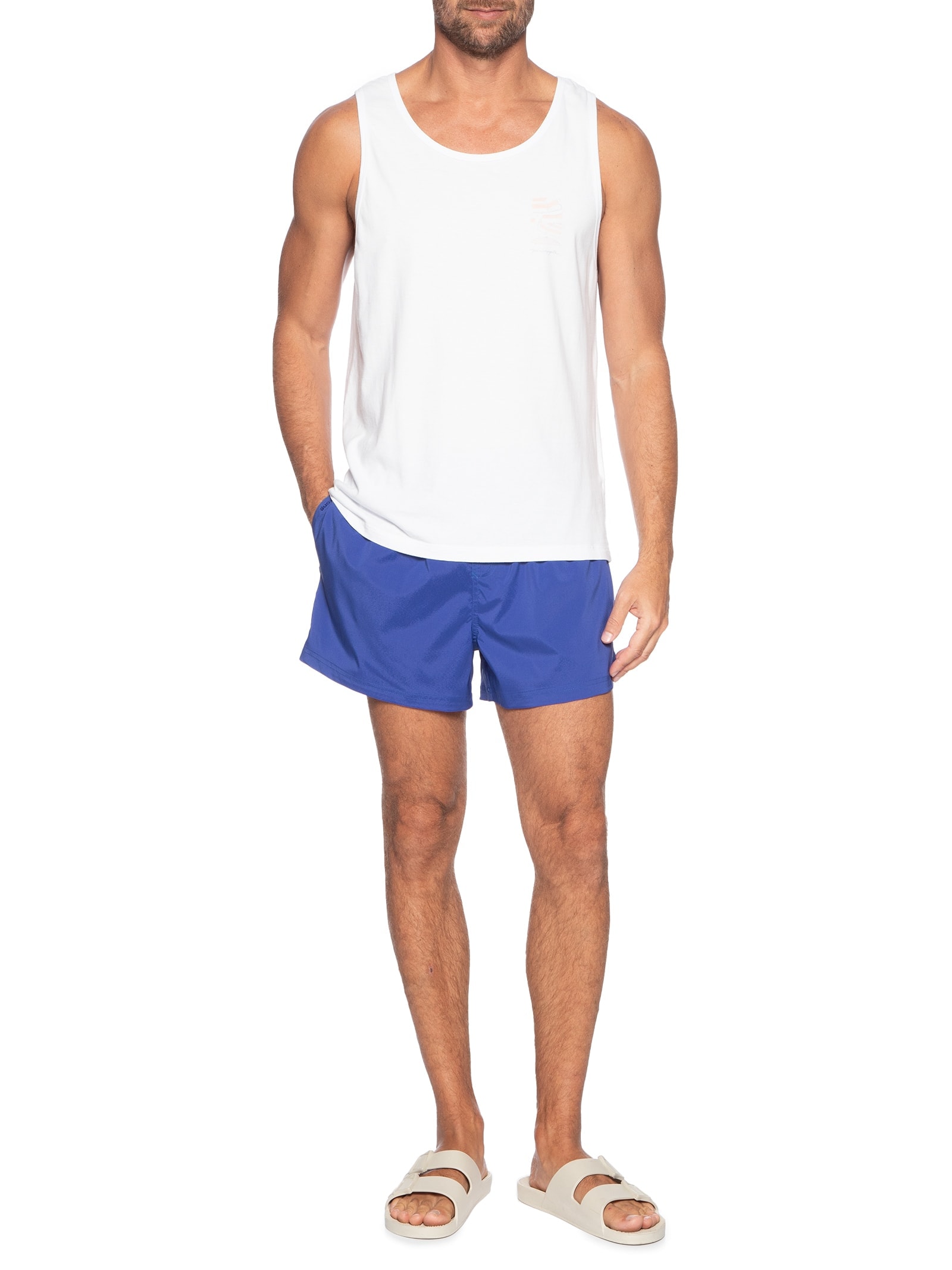 Short Beachwear Masculino Aquaone Ride Azul Osklen
