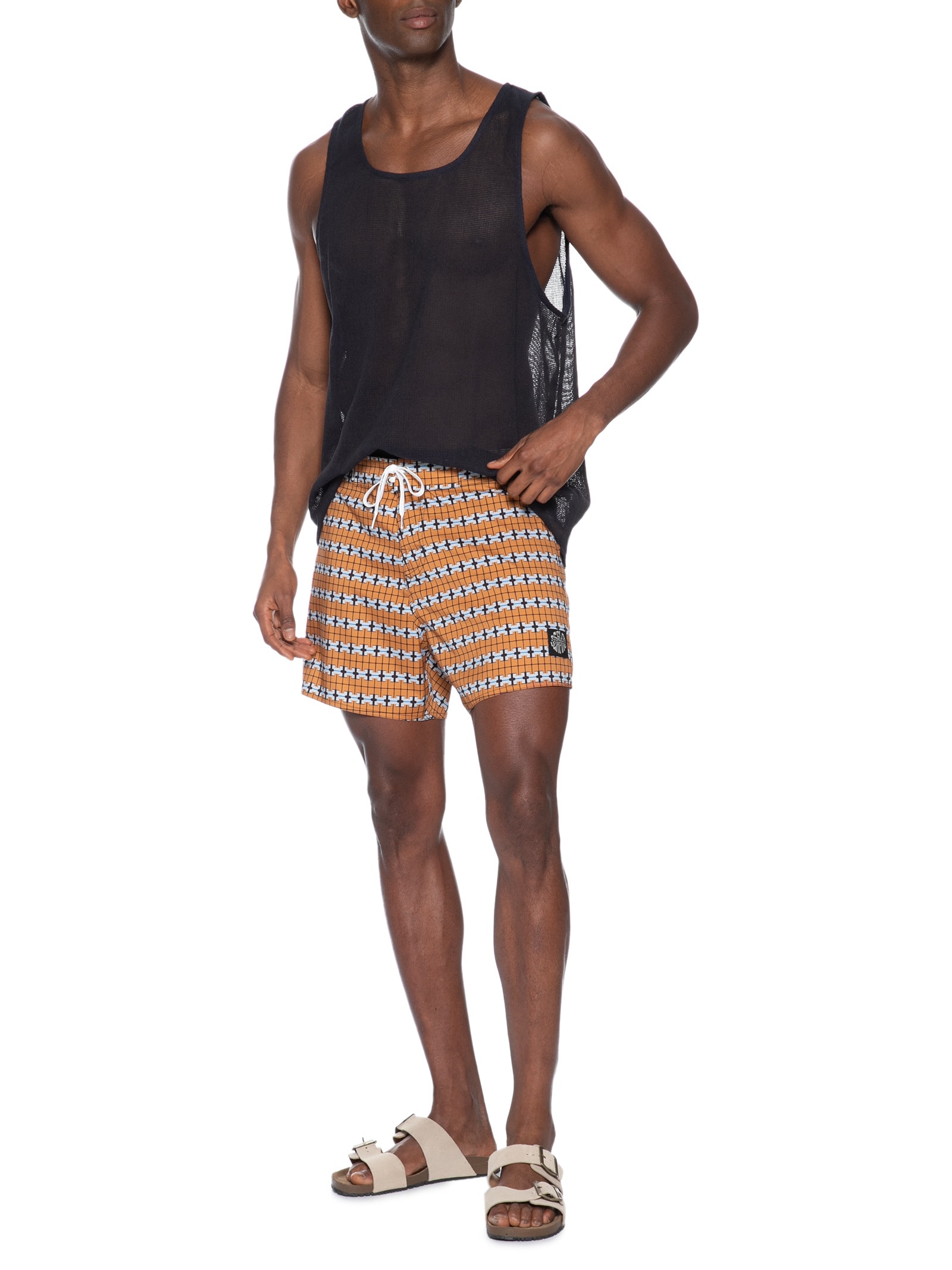 Short Beachwear Masculino Bricks Marrom Osklen