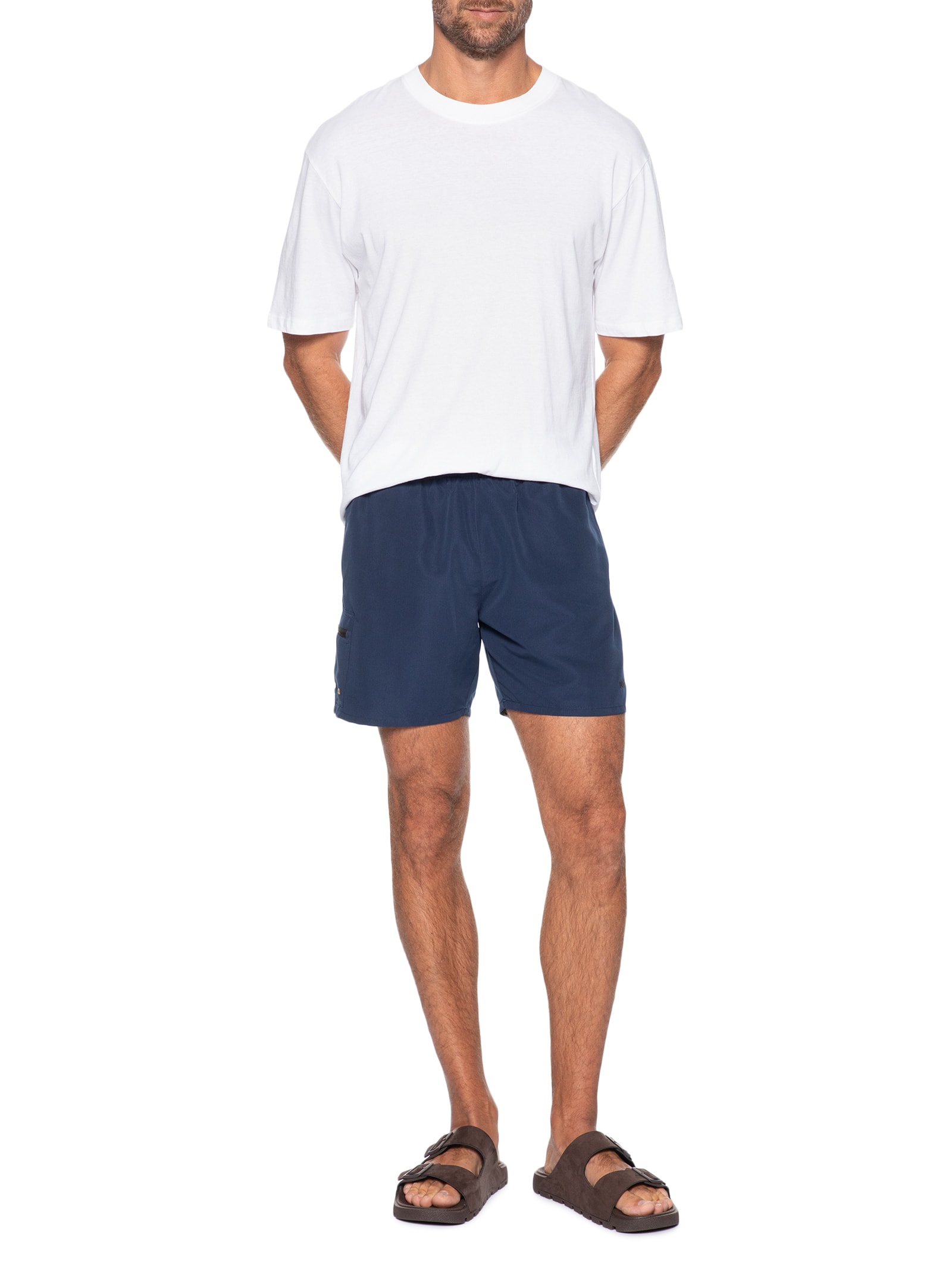 Short Beachwear Masculino Cargo Swim Azul Boss
