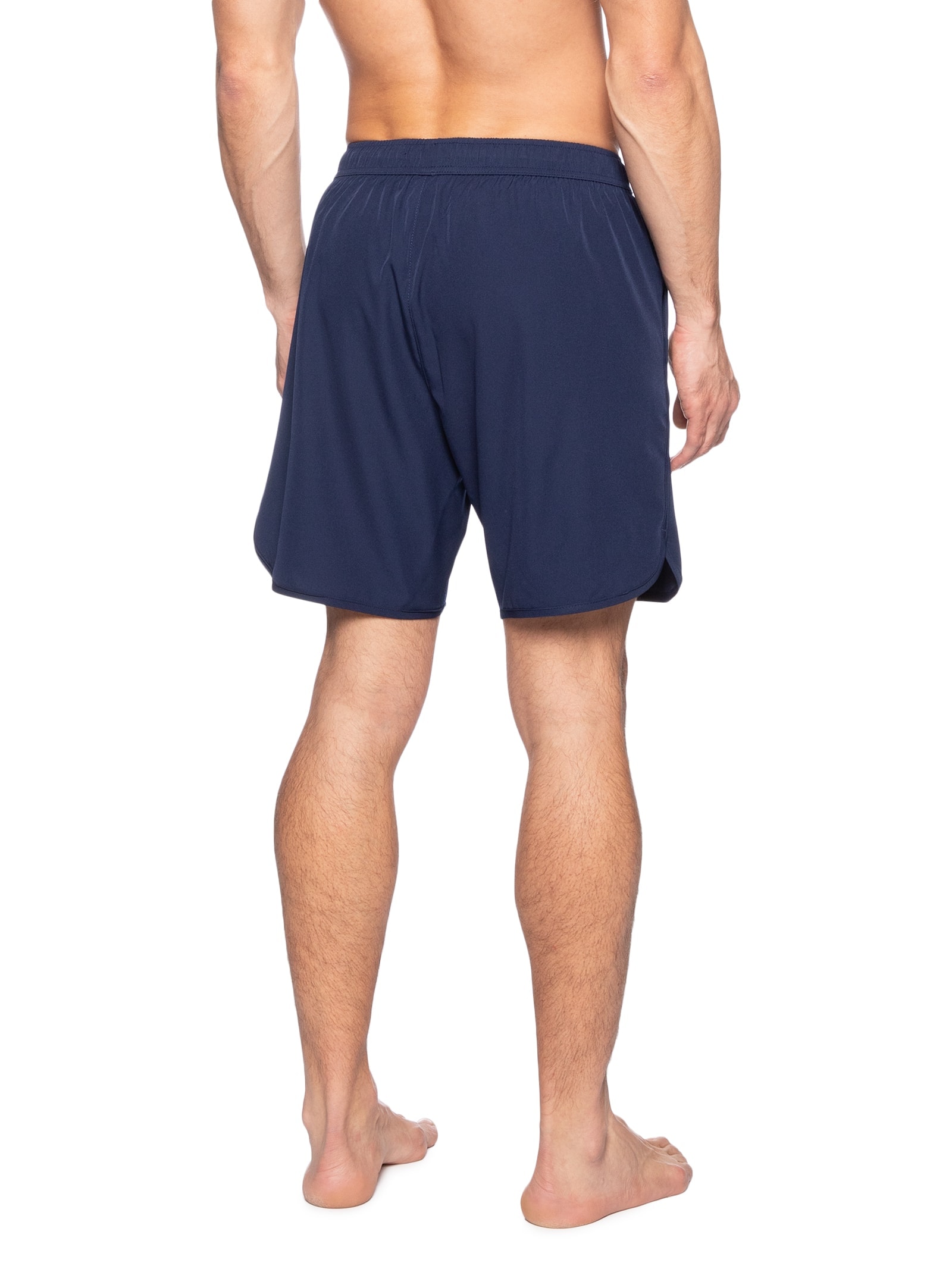 Short Beachwear Masculino com Zíper no B Azul Basiq Men
