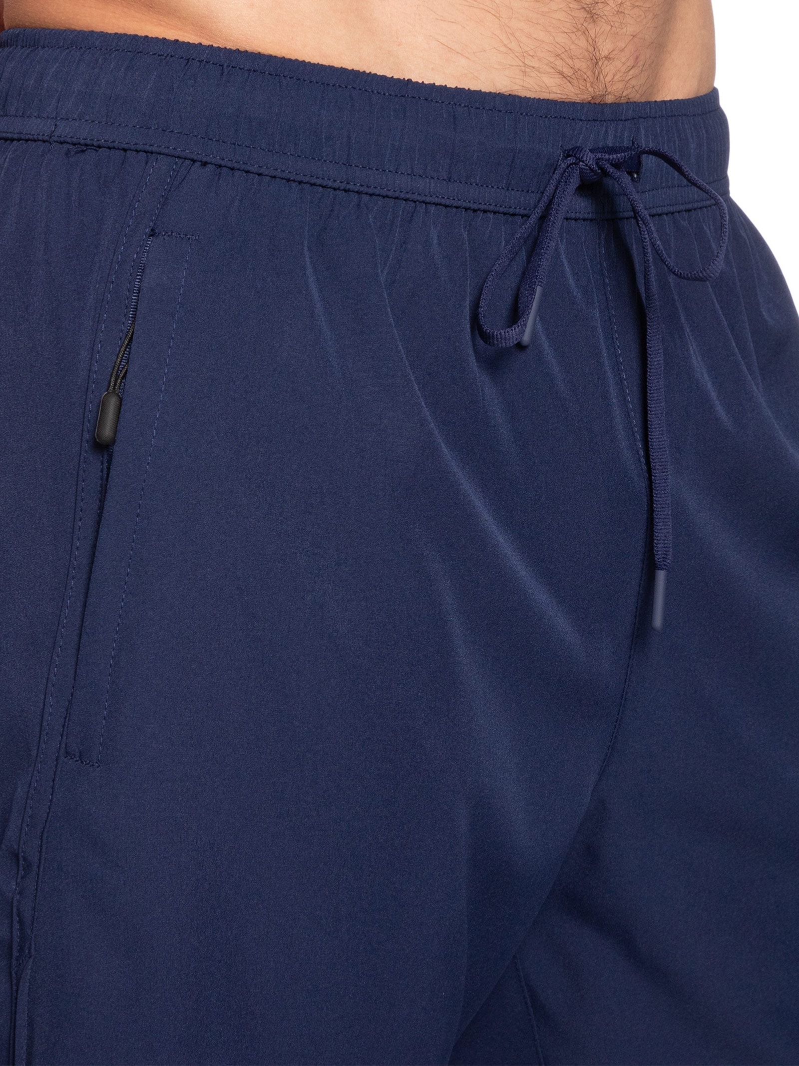 Short Beachwear Masculino com Zíper no B Azul Basiq Men