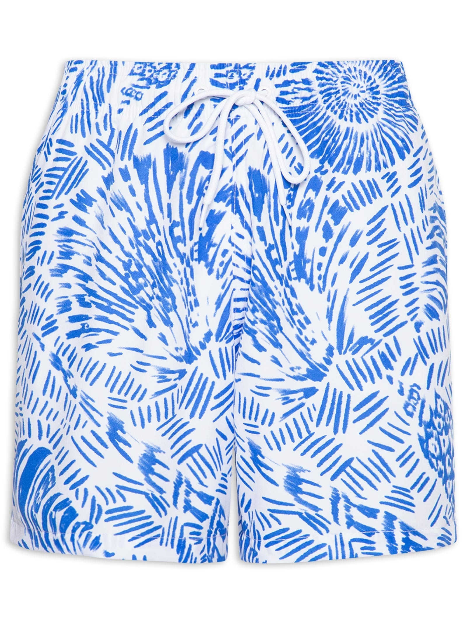 Short Beachwear Masculino Estampa Concha – Azul Basiq Men