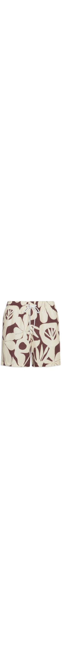 Short Beachwear Masculino Estampa Geométrica - Bege