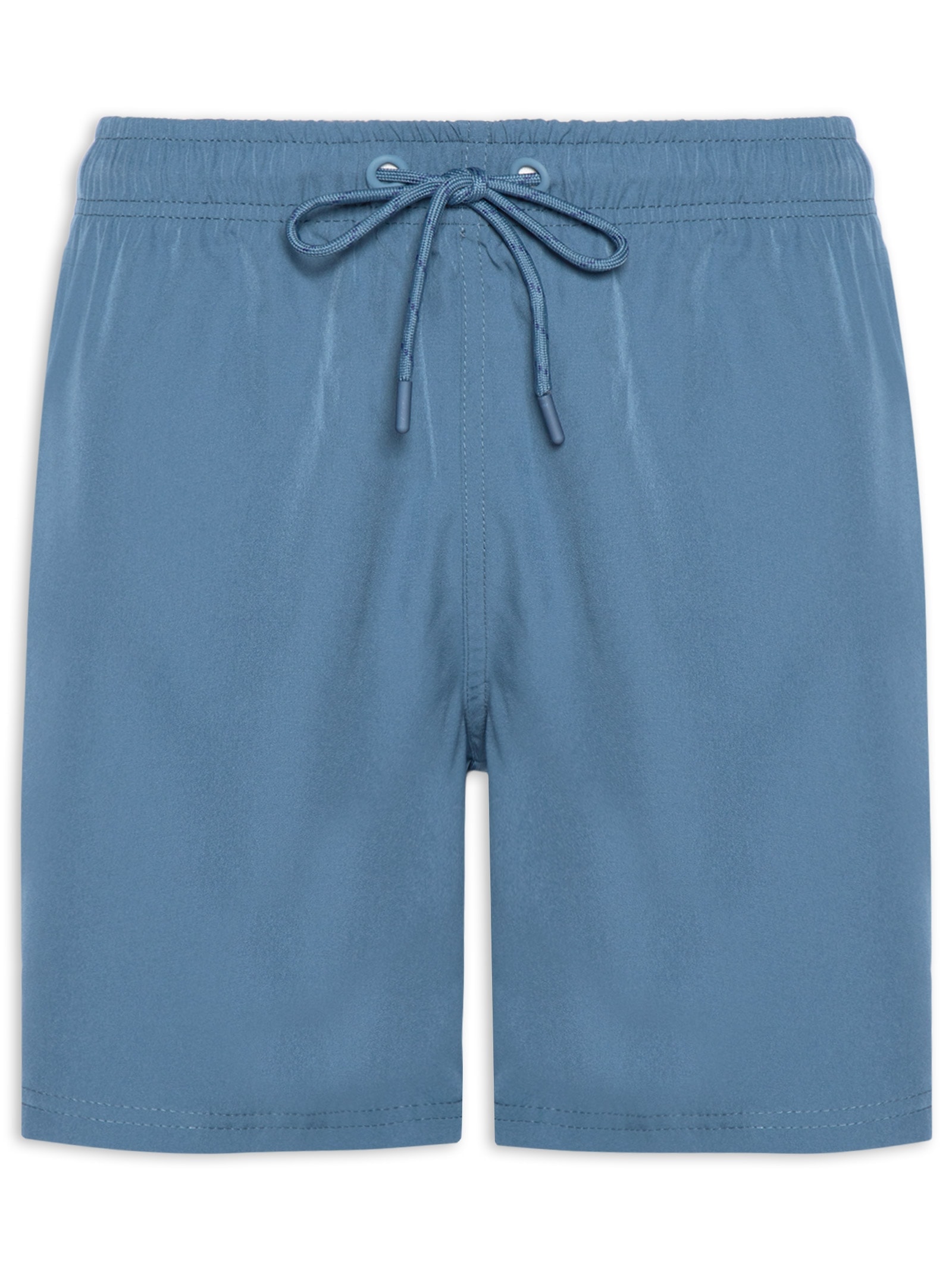 Short Beachwear Masculino Liso Azul Basiq Men