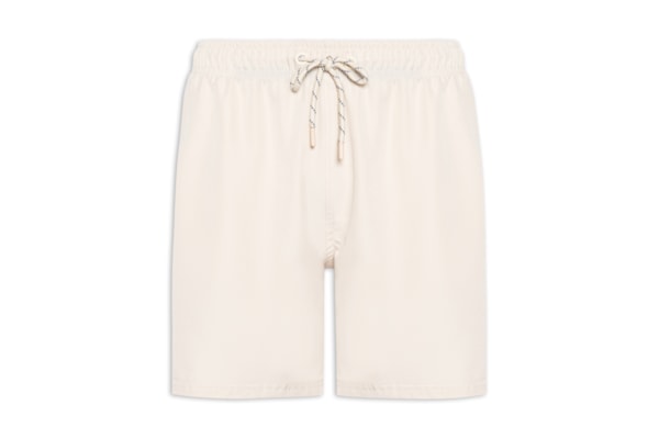 Short Beachwear Masculino Liso - Bege