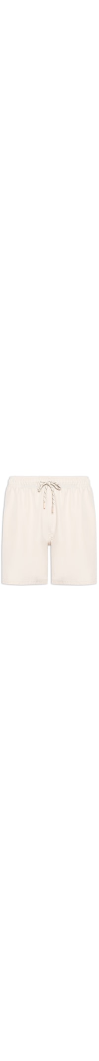 Short Beachwear Masculino Liso - Bege
