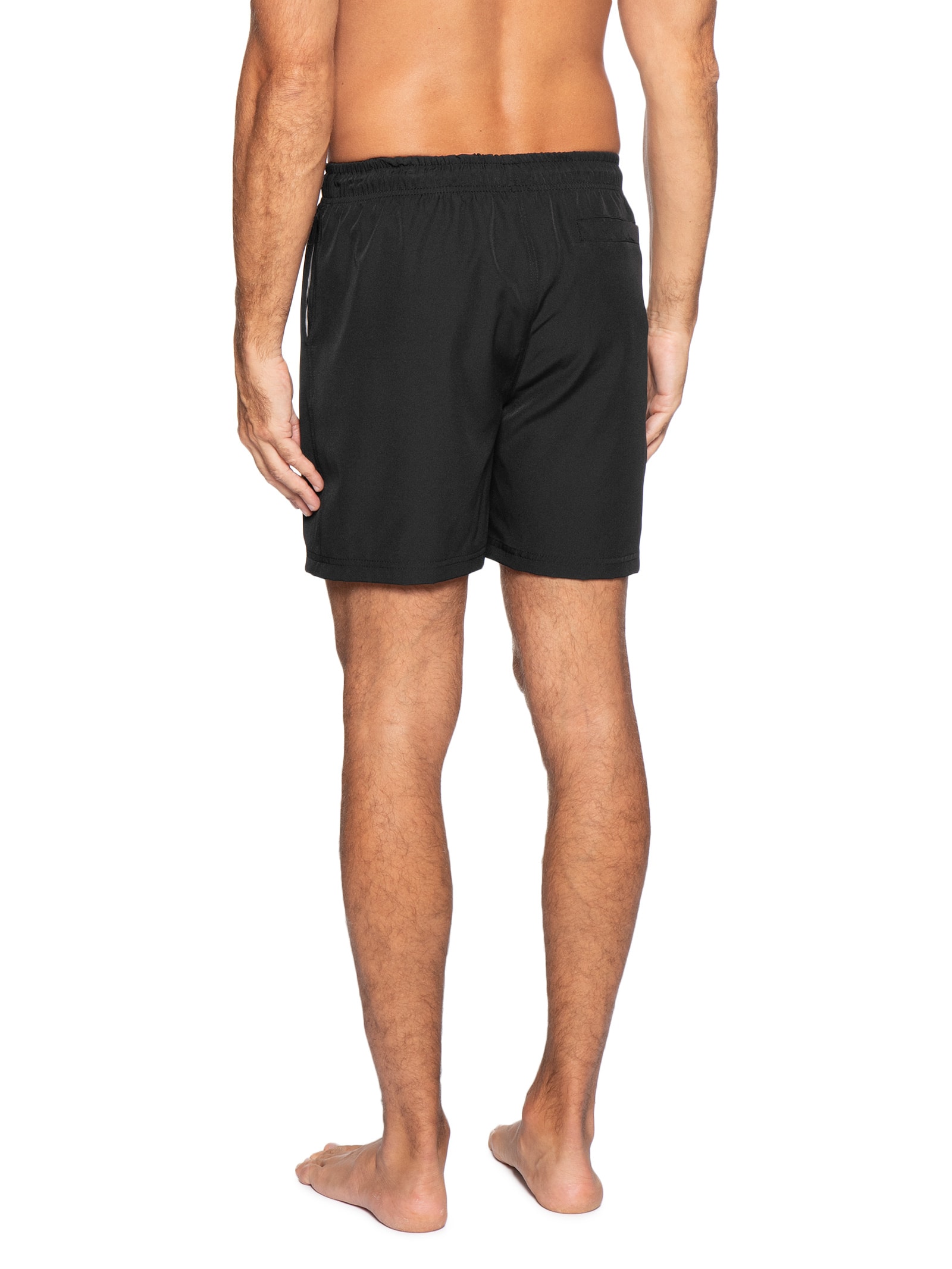 Short Beachwear Masculino Liso Preto Basiq Men