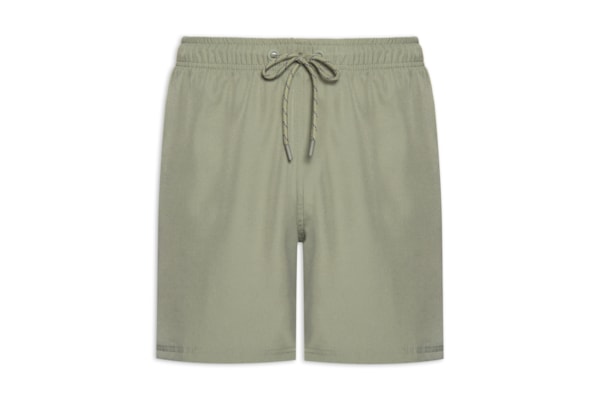 Short Beachwear Masculino Liso - Verde