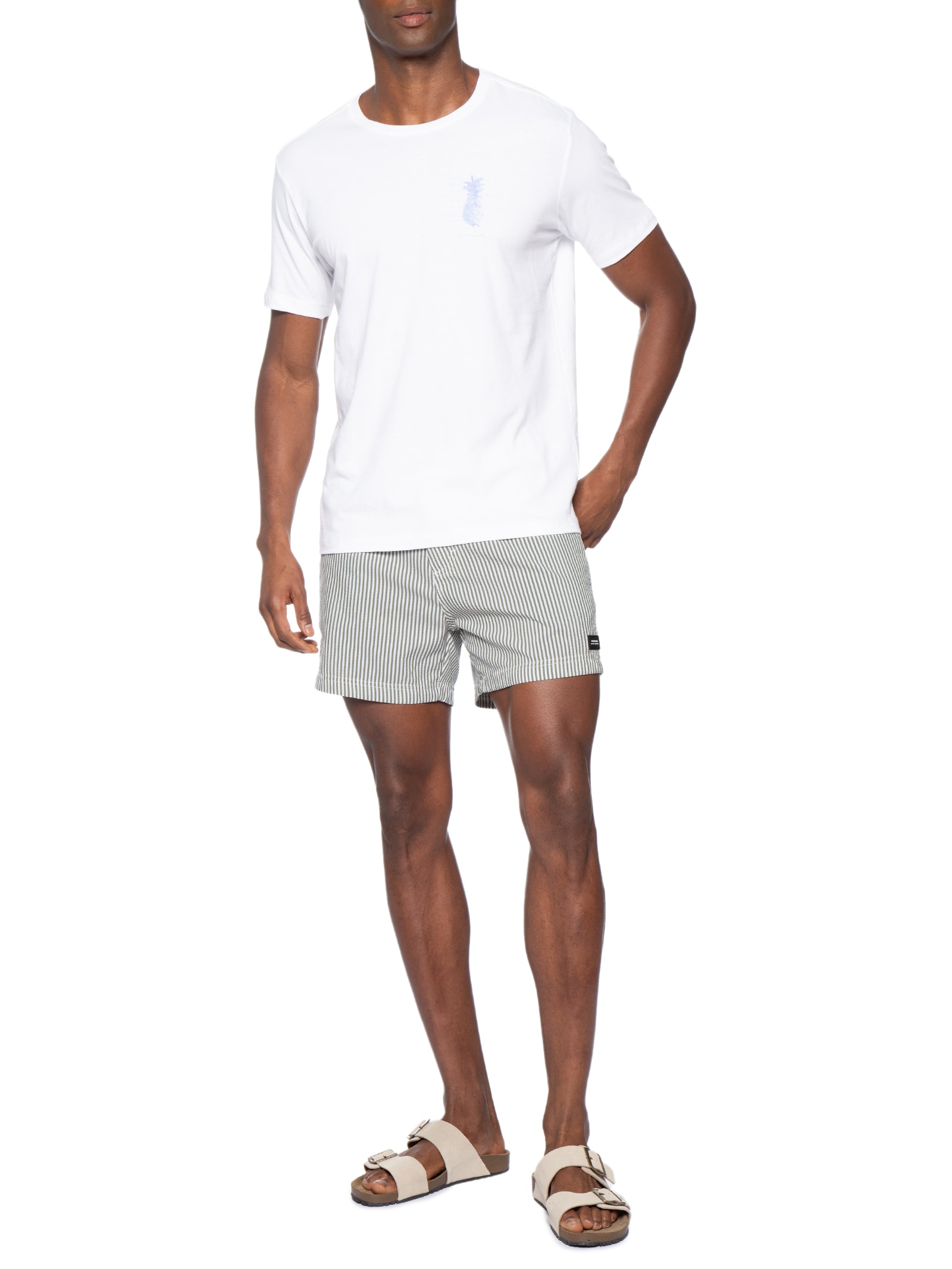 Short Beachwear Masculino Litoral Stripes – Verde Osklen