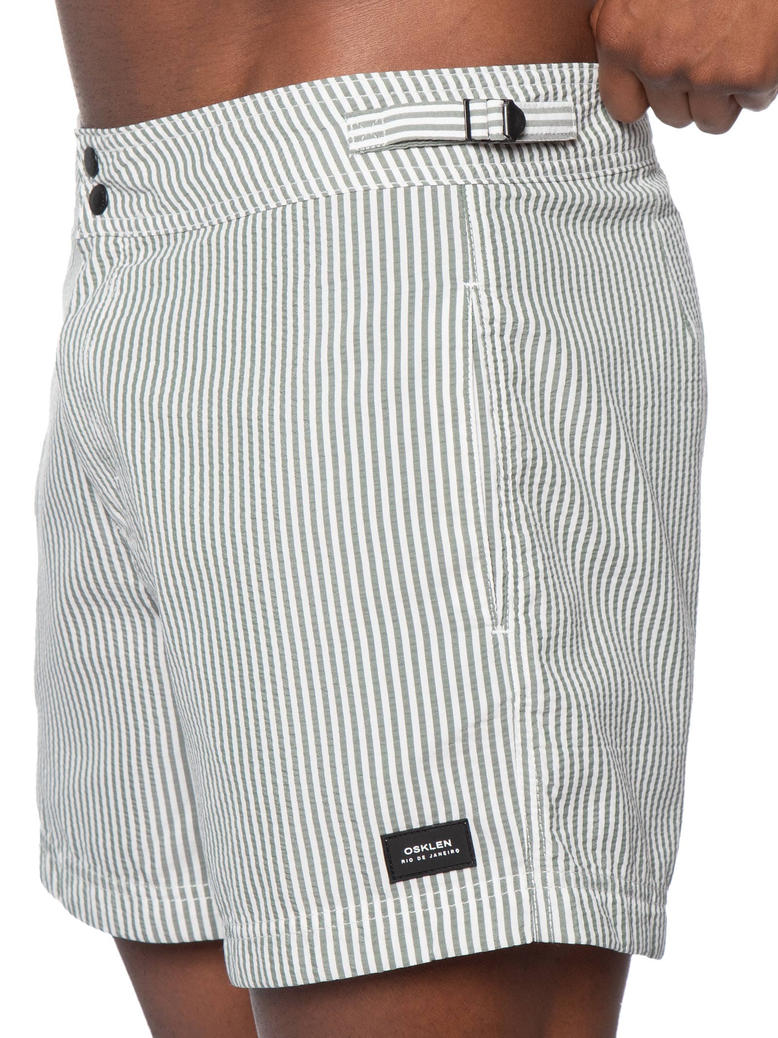 Short Beachwear Masculino Litoral Stripes – Verde Osklen