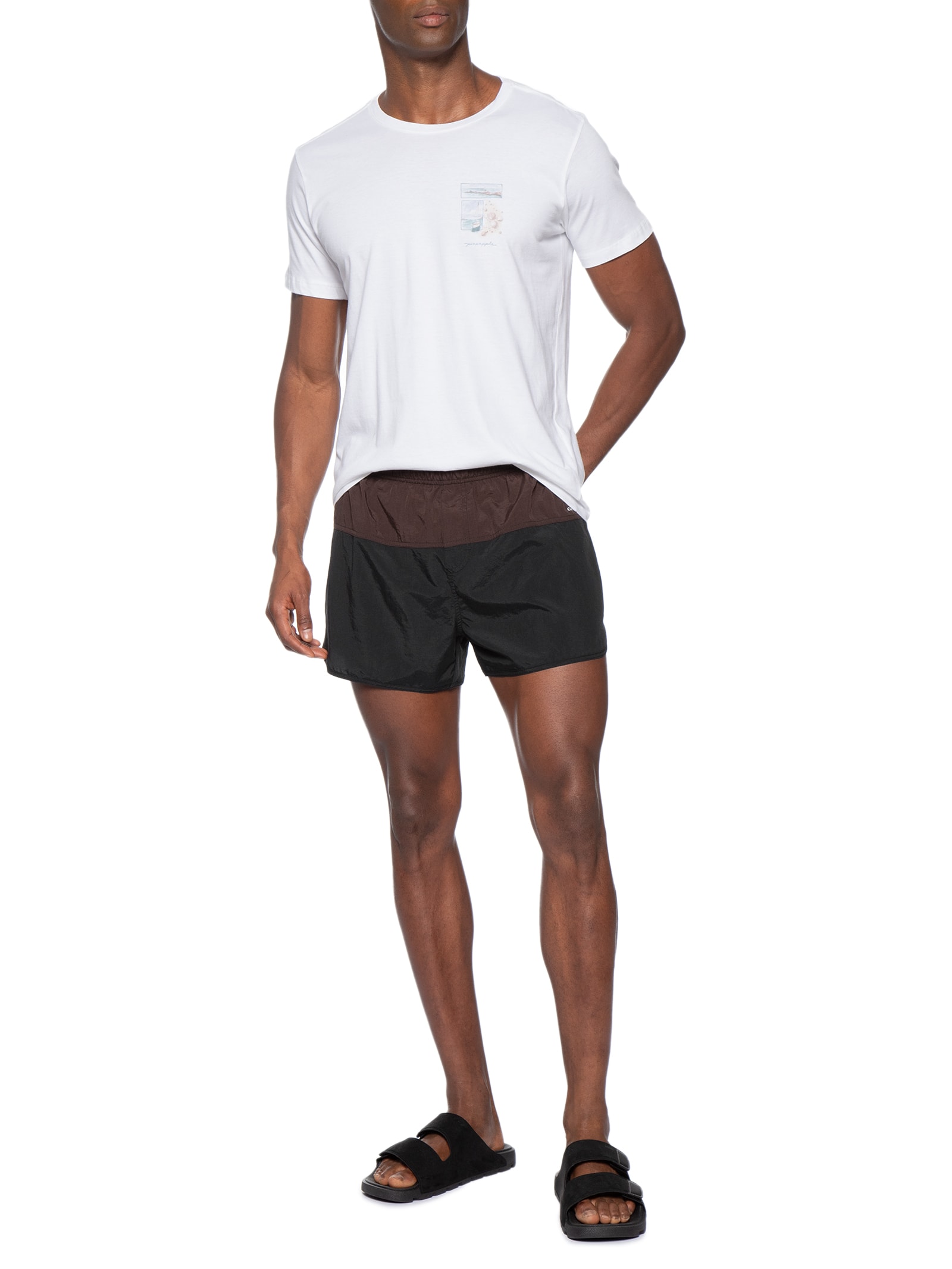 Short Beachwear Masculino Resort Deep Flow – Marrom Osklen