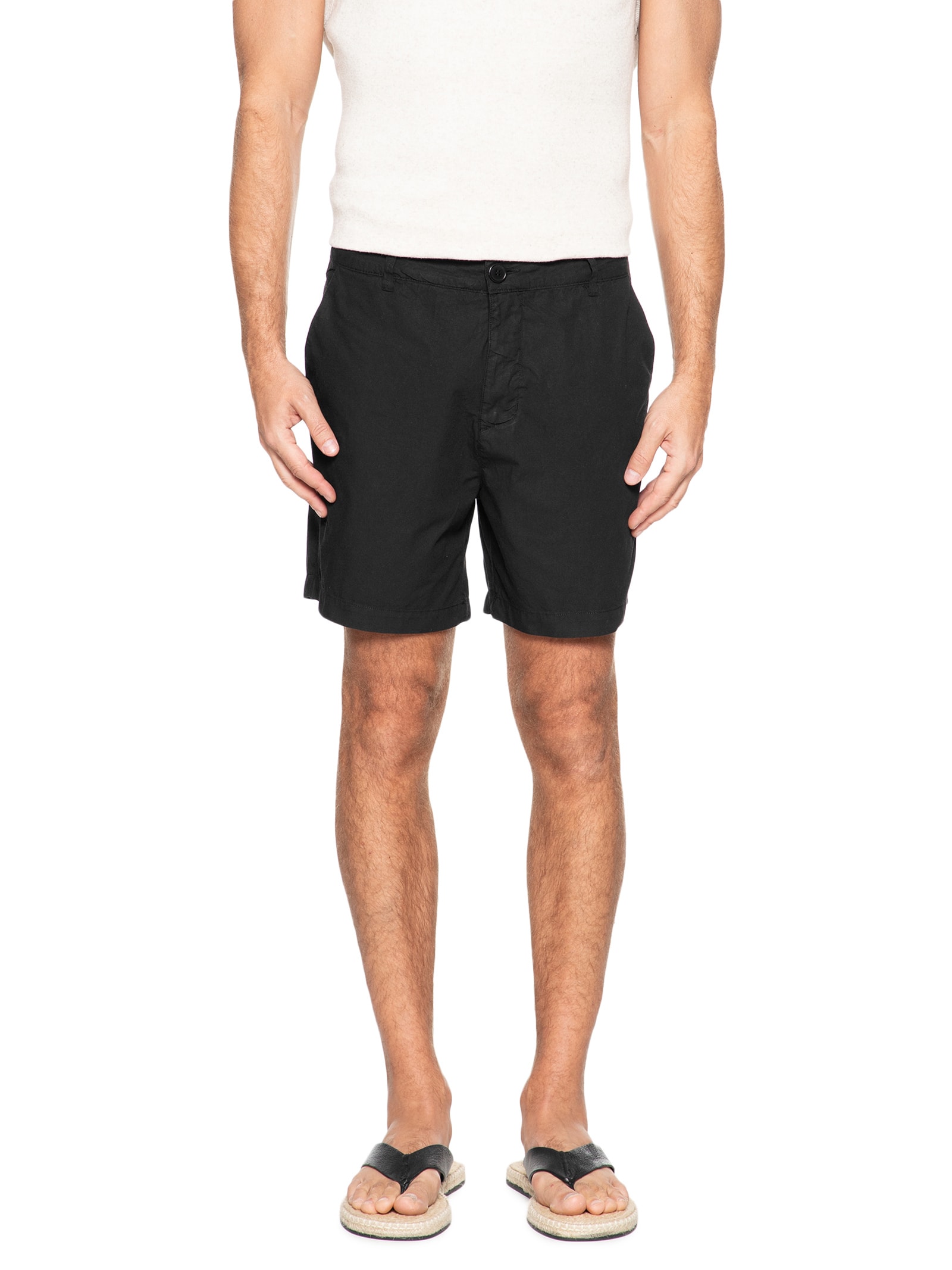 Short Casual De Linho Masculina Flow Preto Osklen