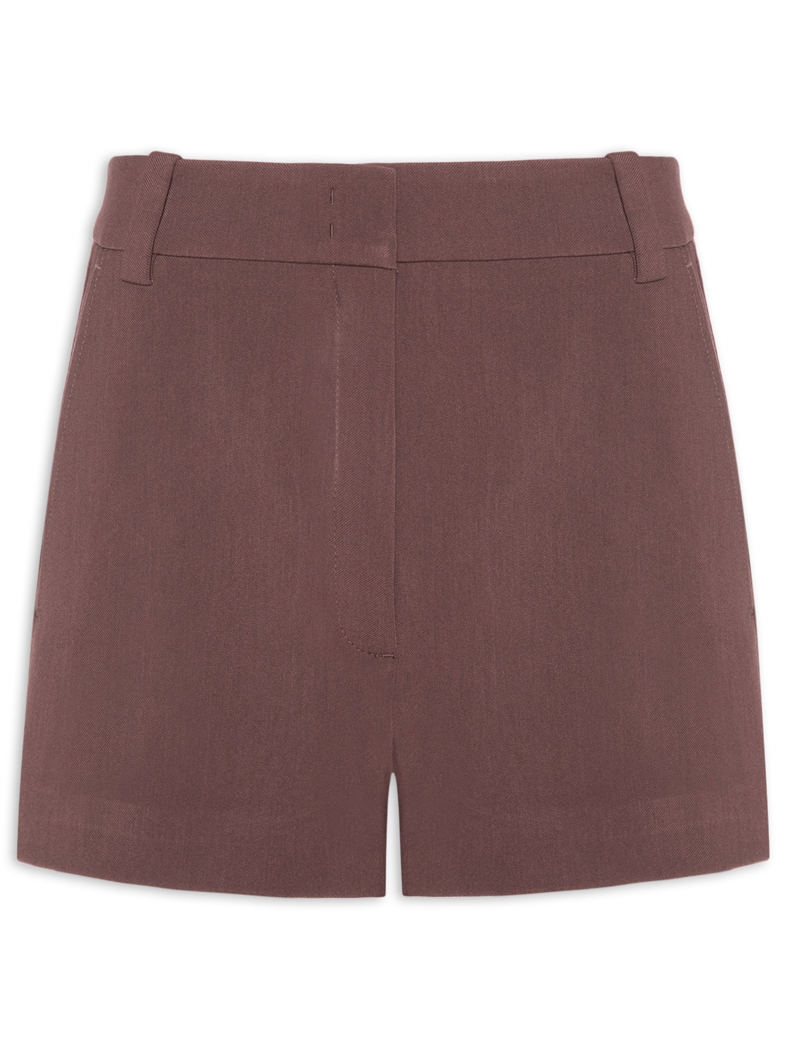 Short De Alfaiataria Asa Delta Marrom Marrom Animale