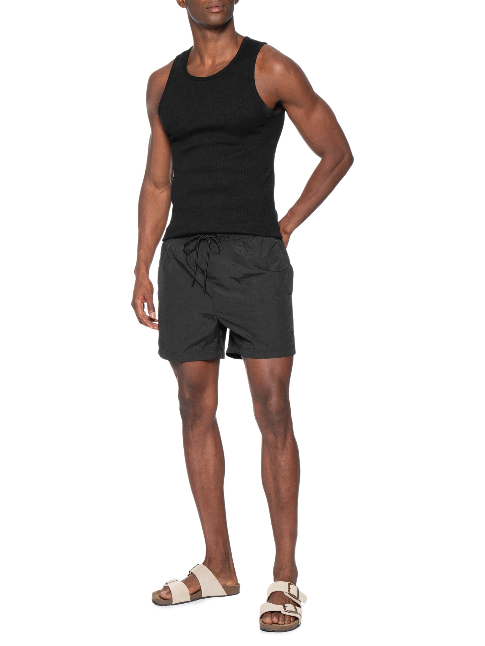 Short De Praia Masculino Básico Preto Hering