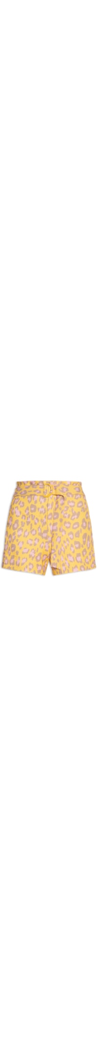 Short Estampado Detalhe Linho - Animal Print