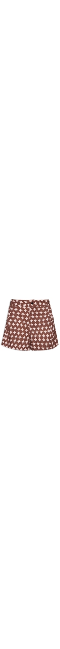 Short Estampado Setas - Marrom