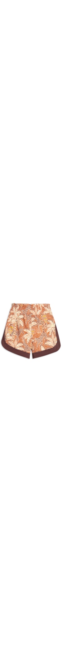 Short Estampado Tactel - Amarelo