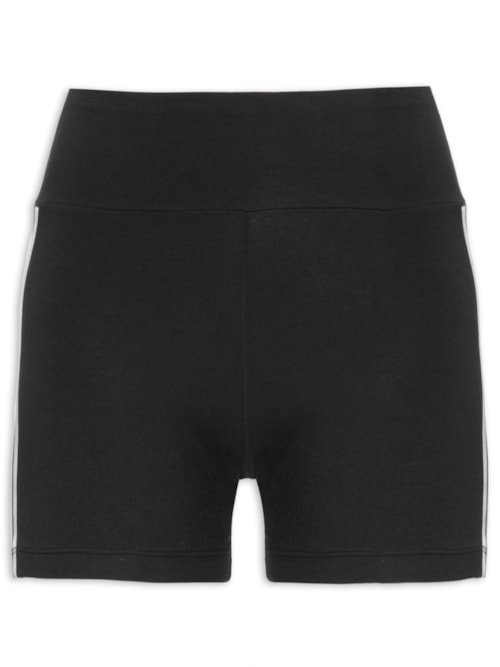 Short Feminina Booty 3 Stripes – Preto