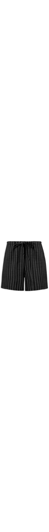 Short Feminina Leve Listrado - Preto