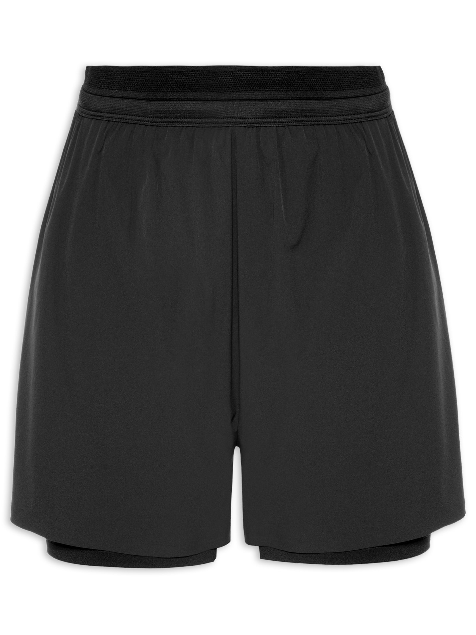 On Running - Short Feminino 3° Performance 2/1 - Preto