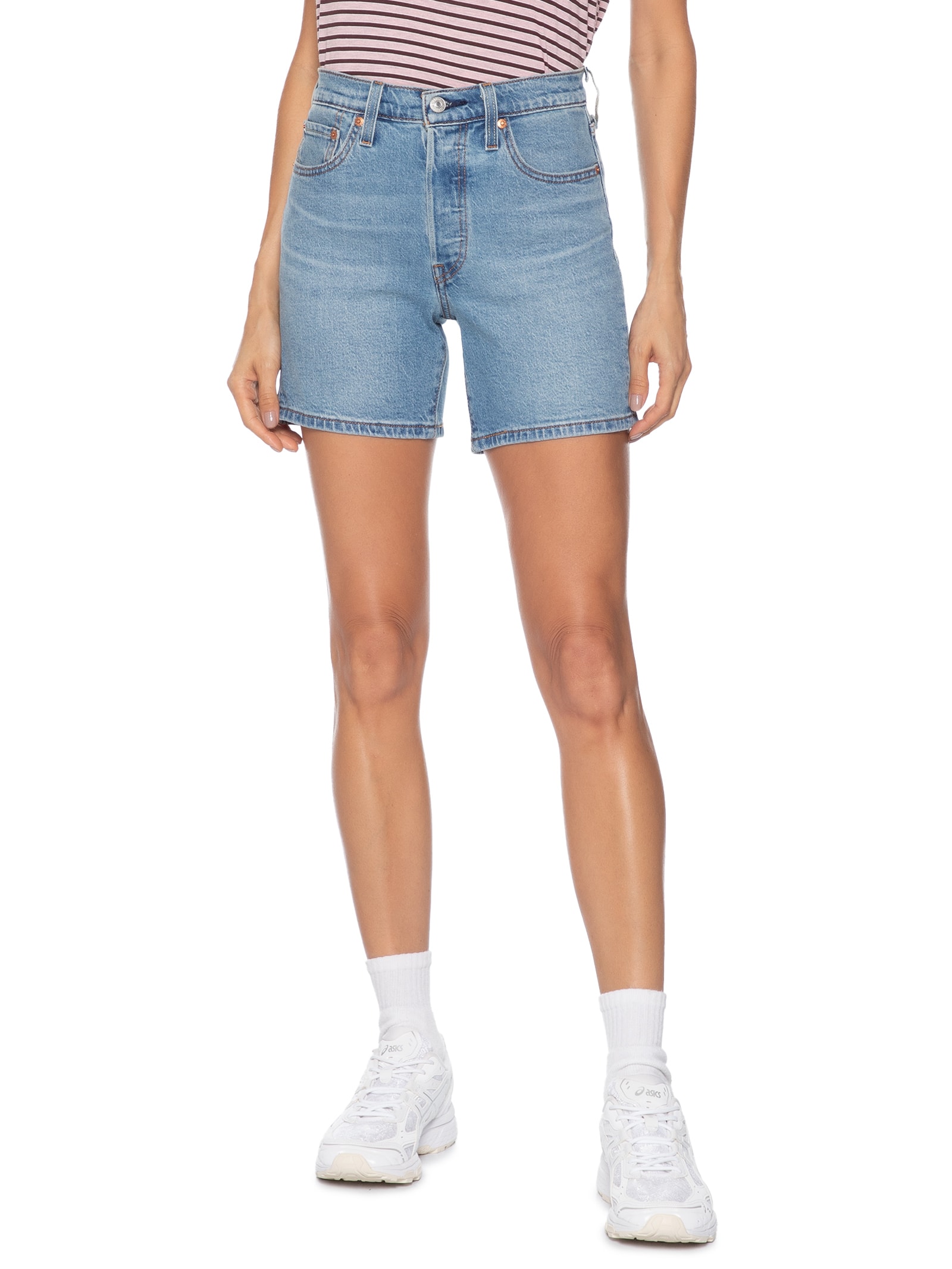 Short Feminino 501 Mid Thing Lw Azul Levi's
