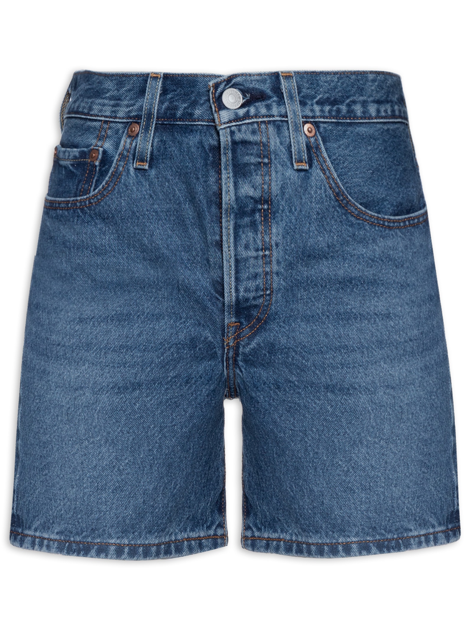 Short Feminino 501® Mid Thigh Azul Levi's