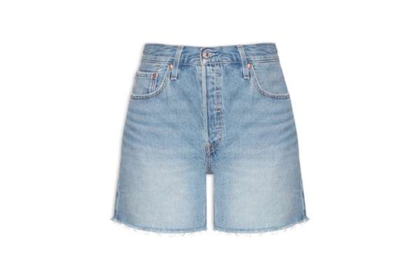 Short Feminino 501® Original Mid Thigh Lw - Azul