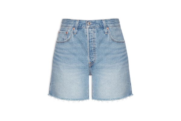Short Feminino 501® Original Mid Thigh Lw - Azul