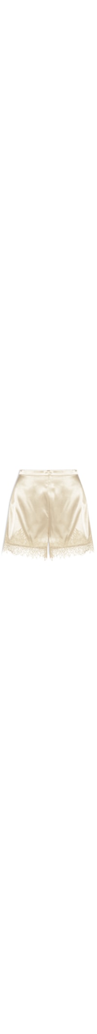 Short Feminino Acetinado com Renda - Bege