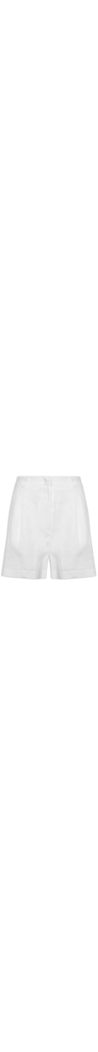 Short Feminino Alfaiatado De Linho - Branco