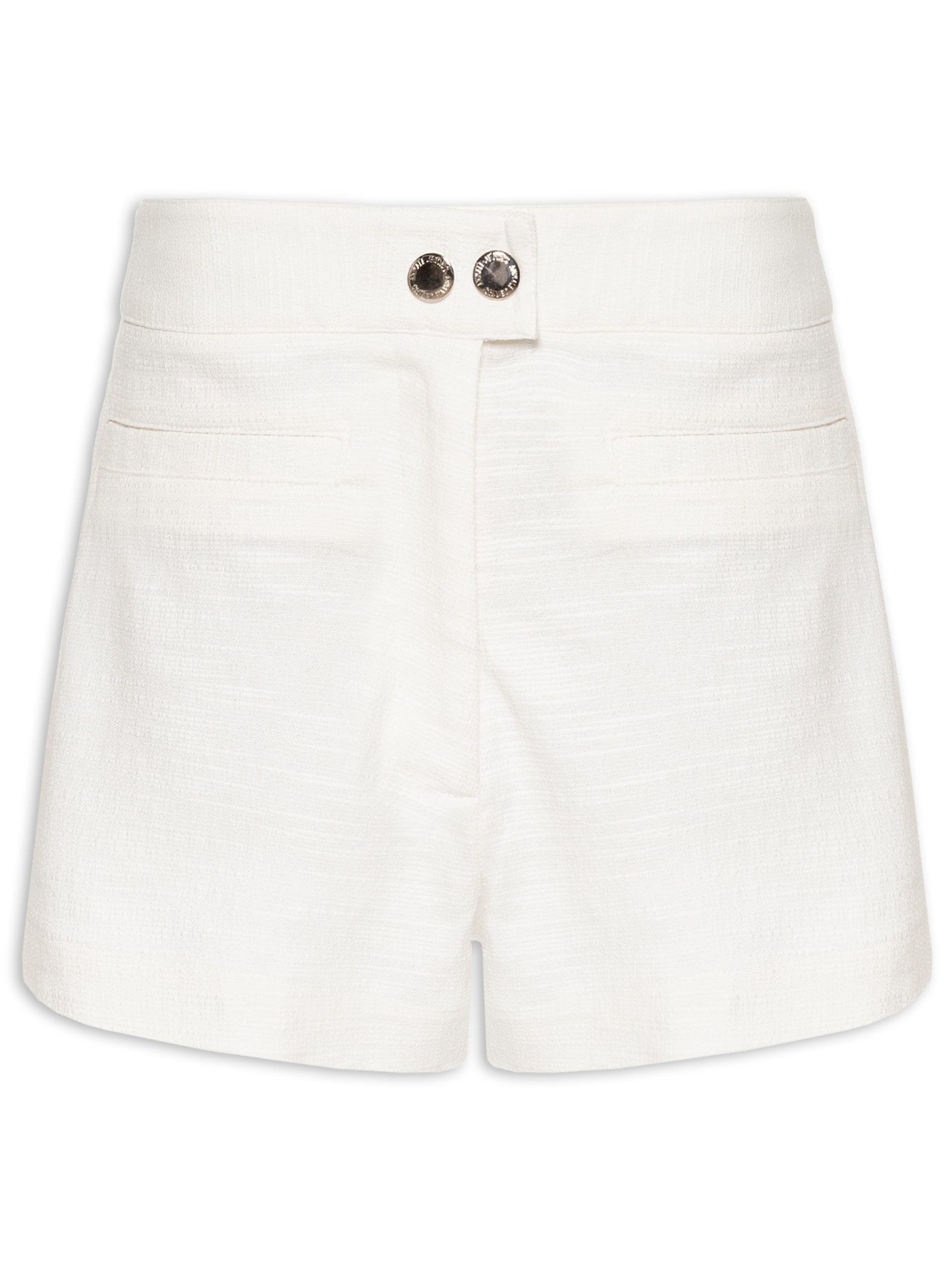 Short Feminino Alfaiataria Atoalhado Branco Animale Jeans