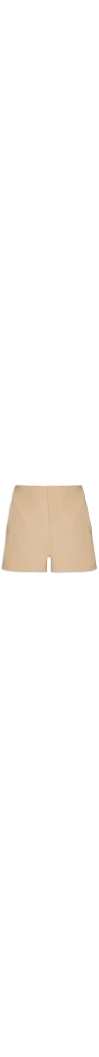 Short Feminino Alfaiataria Básico - Marrom
