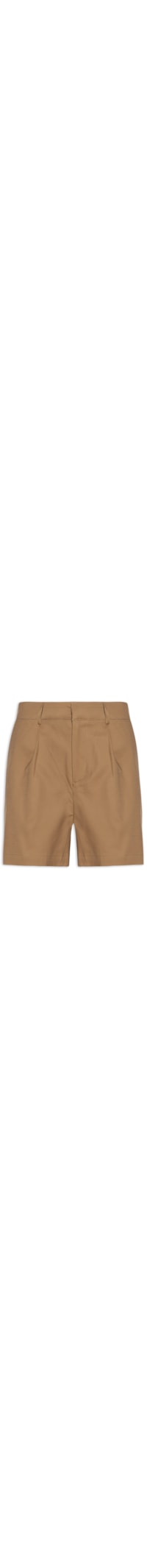 Short Feminino Alfaiataria Básico - Marrom