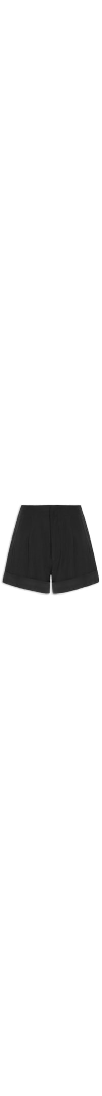 Short Feminino Alfaiataria Bolso - Preto