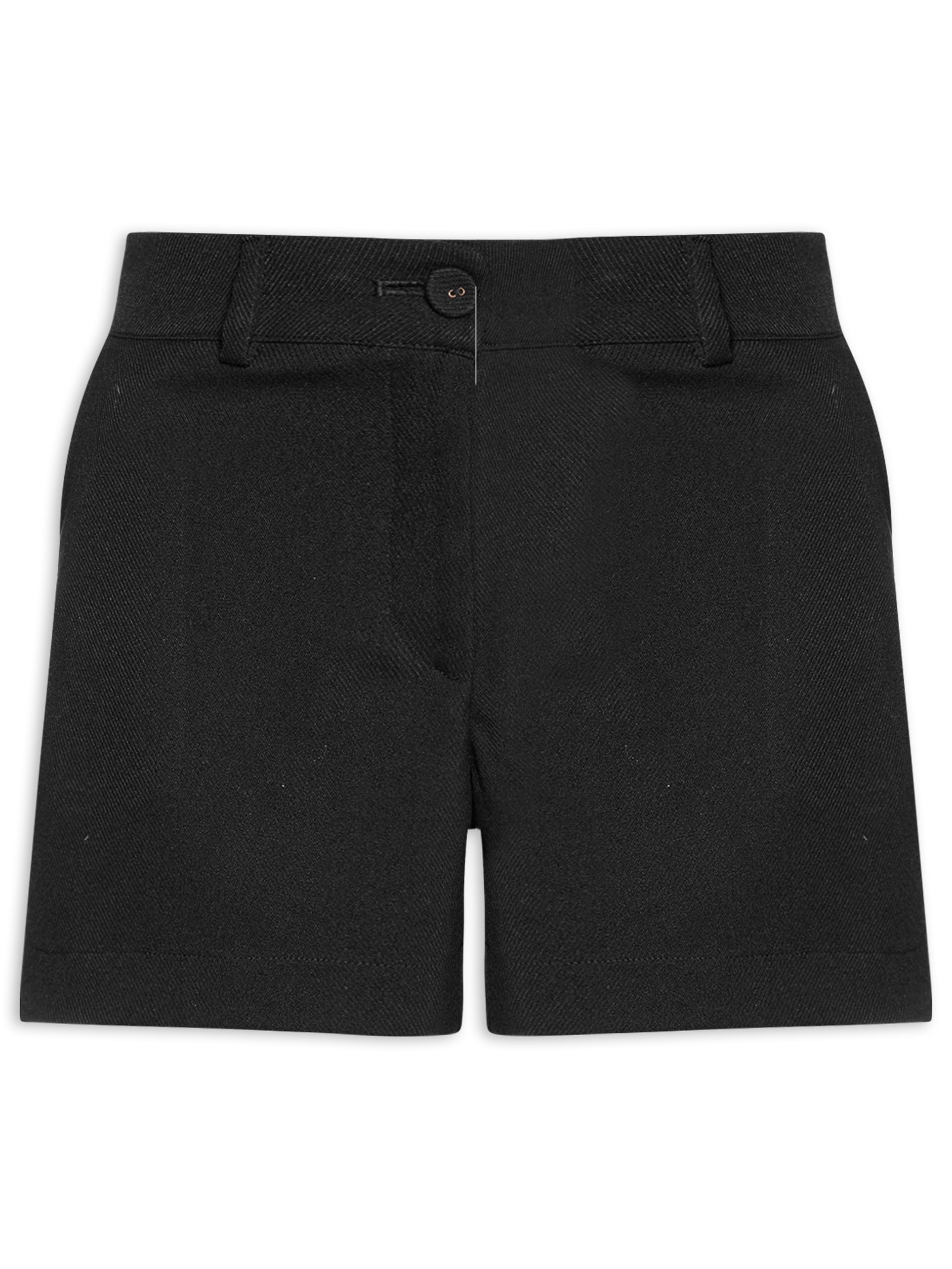 Short Feminino Alfaiataria Bolso Preto Maria Filó