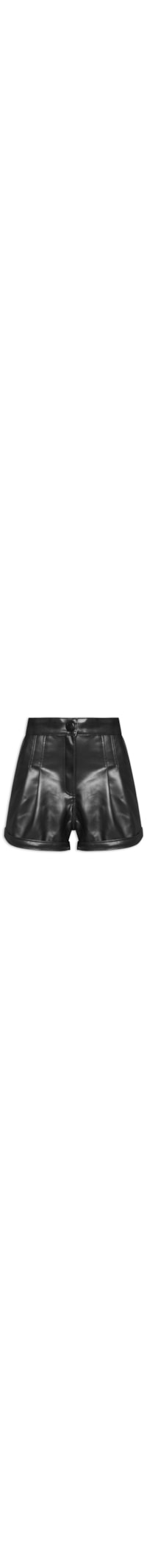 Short Feminino Alfaiataria Cintura Alta - Preto