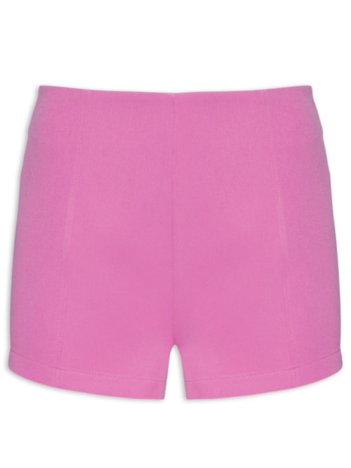 Short Feminino Alfaiataria Cintura Alta – Rosa