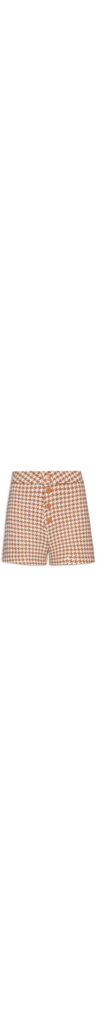 Short Feminino Alfaiataria Com Botões - Bege