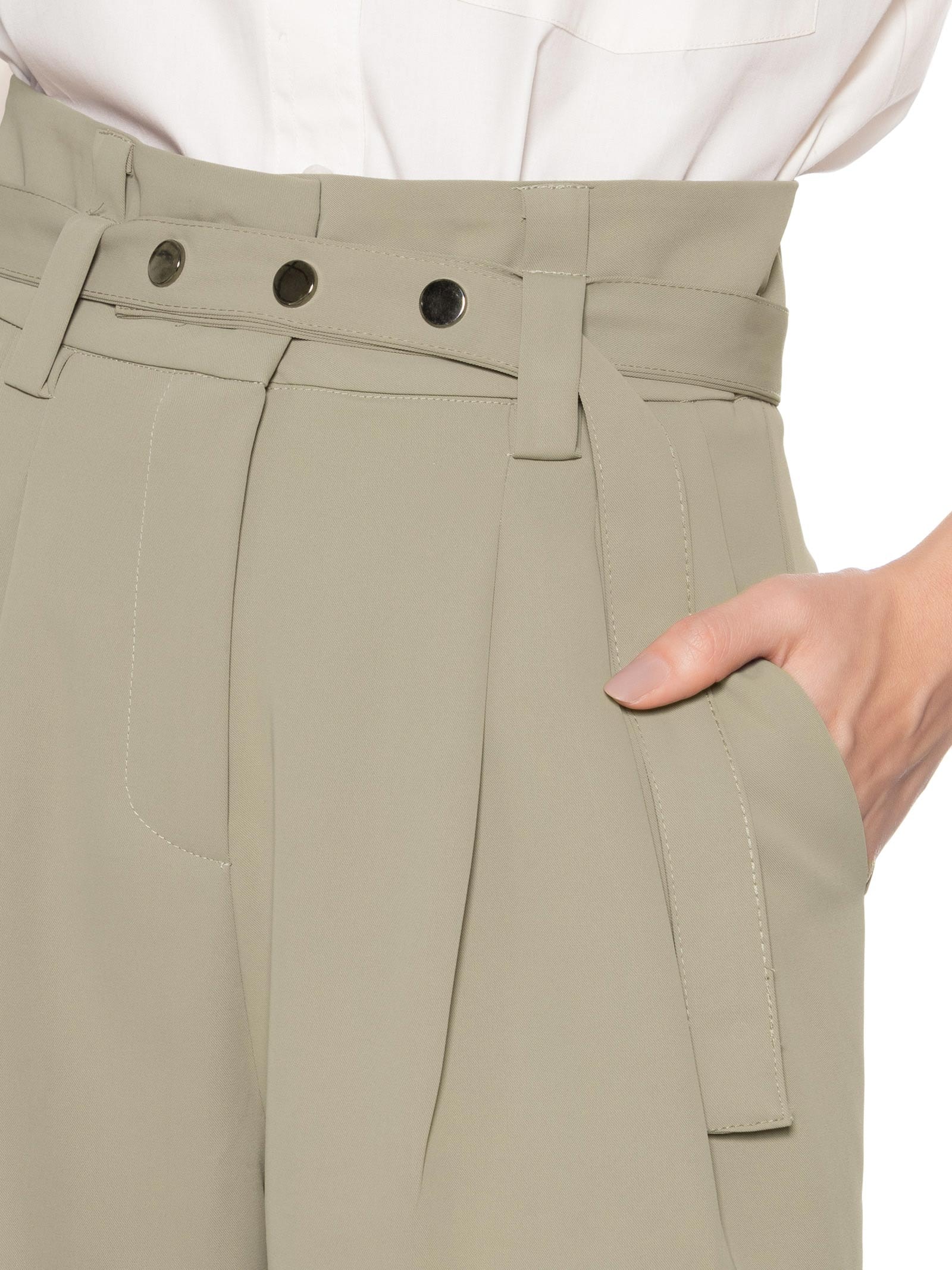Short Feminino Alfaiataria Com Cinto Cinza '2Essential